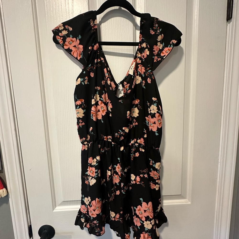 Floral Black Women's Top